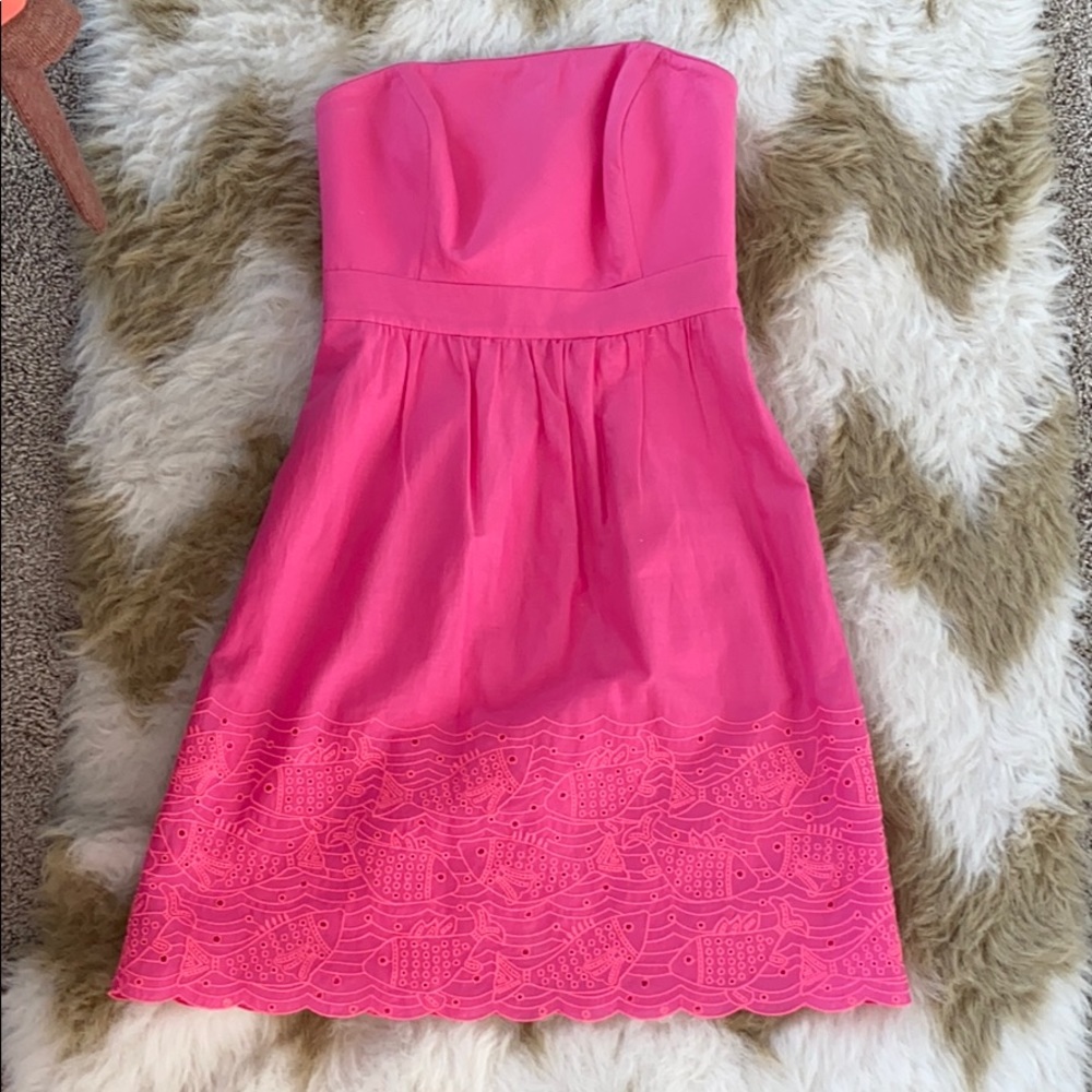 Vineyard Vines Pink Strapless Dress